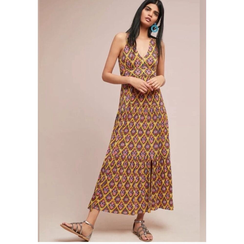 Maeve Anthropologie Luella Tiered Maxi Dress